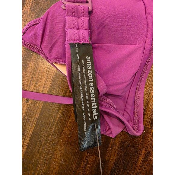 Amazon Essentials Bikini Top Violet Purple Size M Medium Classic Bralette NWT - Picture 5 of 6